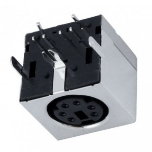 PS2 Din 6P Connector Iron Housing Black 200981