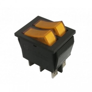 Rocker Switch Dpst ON-OFF Illum Yl 16A 250V RK1-21-YL