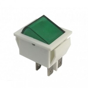 Rocker Switch Dpst Illuminated Gr 4P 250V 15A RK1-01-GR