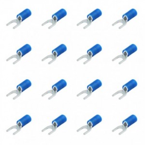 TERMINAL PRE-INS FORK BLUE 3.7mm 1K/BAG SV 2-3.5S