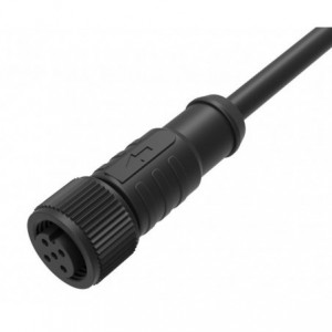 5W Solder Type Socket Inline M12 Sensor Conn Assy Open End PP-M12A-05P-FF-SL8C-00A(H)