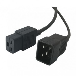 C19 IEC SOCKET -C20 IEC PLUG UNMOULDED LEAD BLACK - 1.2m PC-MAEC19C20153BK1.2