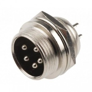 M13 5W MINI Mic Panel Mount Plug GX12-5P