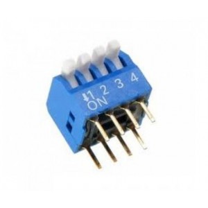 DIP SWITCH 4-POLE 100mA PIANO PCB EPS104AZ