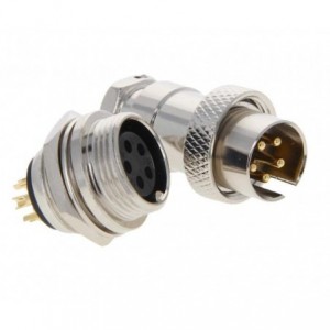 M16 4W Reverse Gender Mic Plug And Socket Aviation Connector GX16F-4P