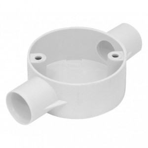 20mm RND PVC CONDUIT BOX 2W 180-DEG TYPE K0000092