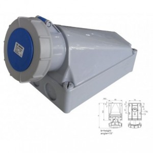 59mm INDUSTRIAL SOCKET 16A 2P+E 3P IP67 220V-250V IPS-CE-1132