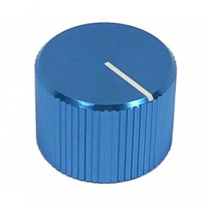 METAL KNOB OD15mm H12.5 FOR 6.35mm DIA SHAFT BLUE A-1512-BLUE