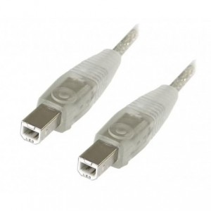 LEAD USB B-PLUG - B-PLUG 1.8m CLEAR USBA-A1.8