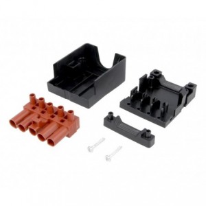 Inline Pluggable Terminal Block Socket 16A 400V 5P BLACK/BROWN BMM9054