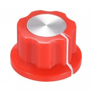 KNOB PLA RED HEX LIN 20x12x6.4 - DEBULK MF-A01P-RED
