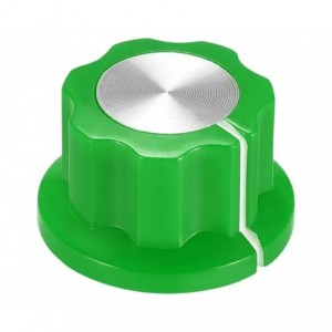 KNOB PLASTIC GREEN HEX LIN 20x12x6.4 MF-A01P GREEN