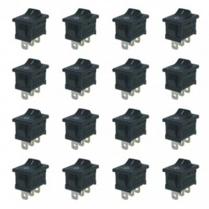 ROCKER SWITCH SPDT 6A BK P/FIT 13x19mm - 200/BAG KCD1-2-102