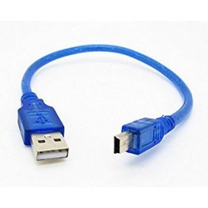 LEAD USB A-PLUG to 5P MINI B-PLUG 1M BLUE - DEBULK ZR07016-1-BL