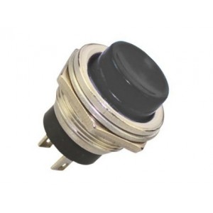 PUSH BUTTON SWITCH N.C. SPST 3A BLACK M16 D19mm DS-212C-BK