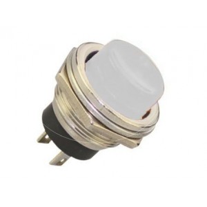 PUSH BUTTON SWITCH N.C. SPST 3A WHITE M16 D19mm DS-212C-WT