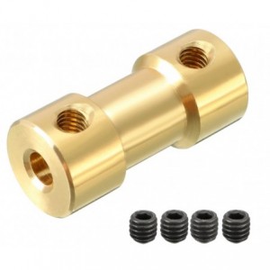 BRASS SHAFT COUPLING STRAIGHT 4-5mm BC-4-5