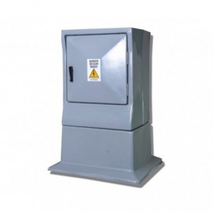 6W FIBREGLASS D/D METER KIOSK 570x435x1270mm PLATE ENTRY K0006/5