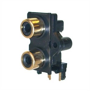 Socket Rca 2P Vertical Pcb Mount Gold K2760XZ