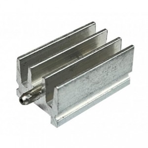 HEATSINK TO220 15x25X10MM W/PIN SILVER 6063-NATURAL
