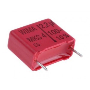 POLYESTER CAPACITOR 2.2uF 100VDC P15 10% MKS4D042204F00KSSD