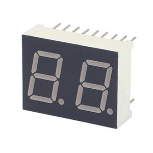 7-SEG DUAL LED DISPLAY CA GREEN 12.6mm BDA502G