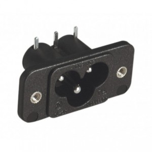 Plug P/M W/FLANGE 3-PIN Rnd AC K2427