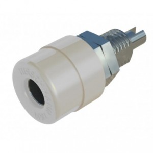 BANANA SOCKET 4mm WHITE SOLDER TL21mm - DEBULK RC 11 WHITE