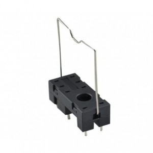 RELAY BASE / SOCKET DPDT 8P 15mm BK PCB 141FF-2C-A2-15