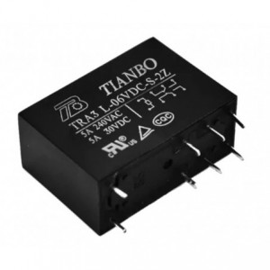 Relay Dpdt 5A 6VDC Rect 8PCB TRA3L-06VDC-S-2ZR