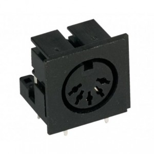 Socket Din R/A Pcb 5-PIN 240-D K3711C No Shield