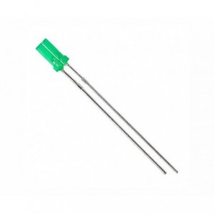 LED 3mm DI-GREEN ROUND FLAT TOP BL-C2132