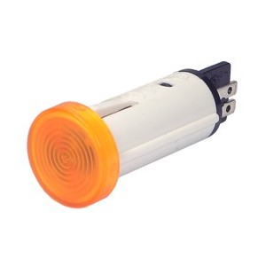 Panel Mount Indicator Light 220V Amber Rnd 1.02.614.502/1402