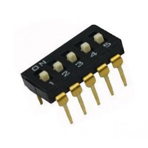 DIP SWITCH 5-POLE 100mA L/PRO EAH105E99 *D*