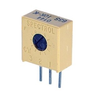 Trimpot Potentiometer S-ADJ S-TURN 25K 3386W253
