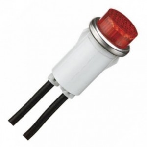 LAMP NEON 220VAC D17mm W/LEAD R765-RD