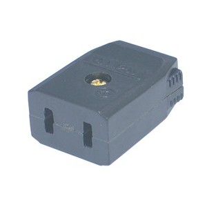 Socket AC Flat 2P Us IN-LINE Mains Adapter JHD-2202