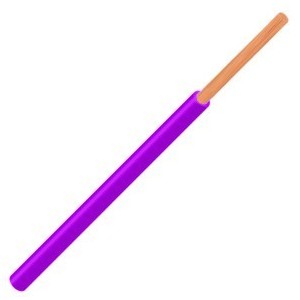 WIRE M/S CSA0.2 O1.4 VIOLET - 10m/ROLL UL1007-STR-AWG24-VL