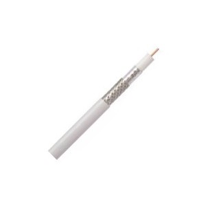 TV Cable Coax Solid White 75 Ohm -DEBULK RG6U-COAX