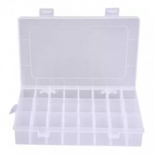 PLASTIC ENCLOSURE 24-COMPARTMENT 200x135x40mm ADJ. SECTORS SP77982