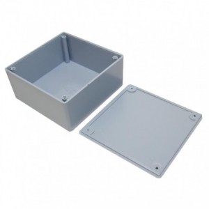 ABS ENCLOSURE GREY 105x105x52mm WITHOUT RIBS S30A-GREY RIBLESS