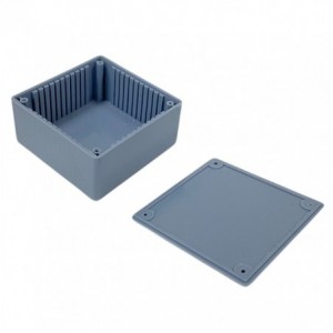 ABS ENCLOSURE GREY 105x105x52mm WITH RIBS S30-GREY RIBBED