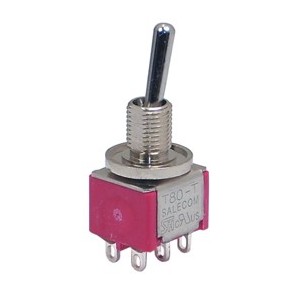 MINI Toggle Switch Dpdt ON-ON Sol T8011-SLBQ-E-H-Z54