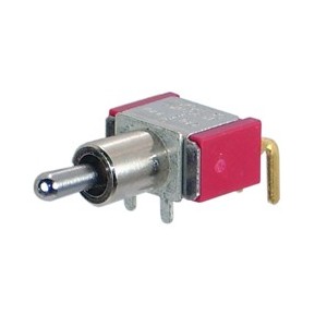 MINI Toggle Switch Spdt R/A (ON)-OFF-(ON) PC T8020A-TNR-E-H