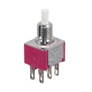Push Button Switch MINI Dpdt ON-MOM Sol P8702-F4BQ-E-H-Z54