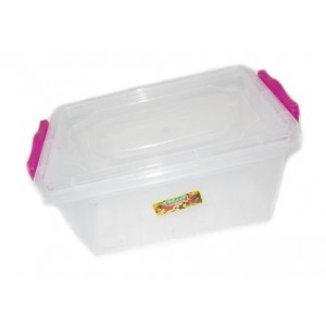 CLEAR PLASTIC STORAGE BIN 216x147x110mm NO.709