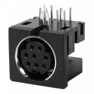 8P MINI-DIN R/A Socket 08FPRM1