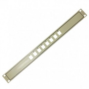 8 PORT METAL PATCH PANEL IVORY 45x485x11mm PATCH08I
