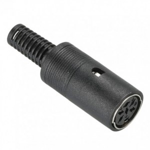 6P MINI Din Socket W/SLEEVE 06FSOL