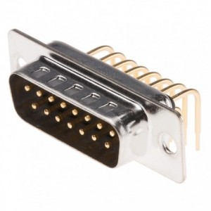 15W Male R/A D-SUB Connector 9.4MM 15MDR4